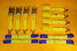 Ratchet Tie Down Strap SET 4Pcs 5 Ton Hi-Vis YELLOW Recovery Safety Over Wheel