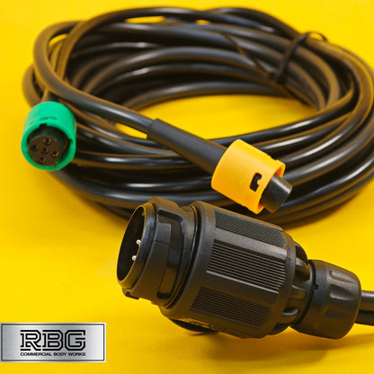 Main Harness AJBA 6m 13 Pin Plug 2x 5 Pin Connectors For Trailer Wiring Lighting