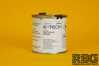 Engine Enamel Paint MATT BLACK E-TECH 250ml Heat Resistant for Car Motorbike