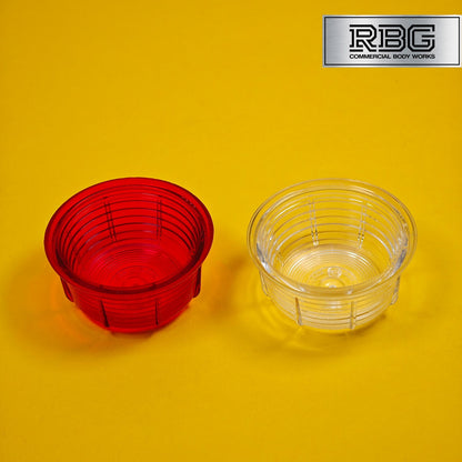 Replacement Lens Britax Red & White Set for Side Marker Lamp for Trailer, Truck
