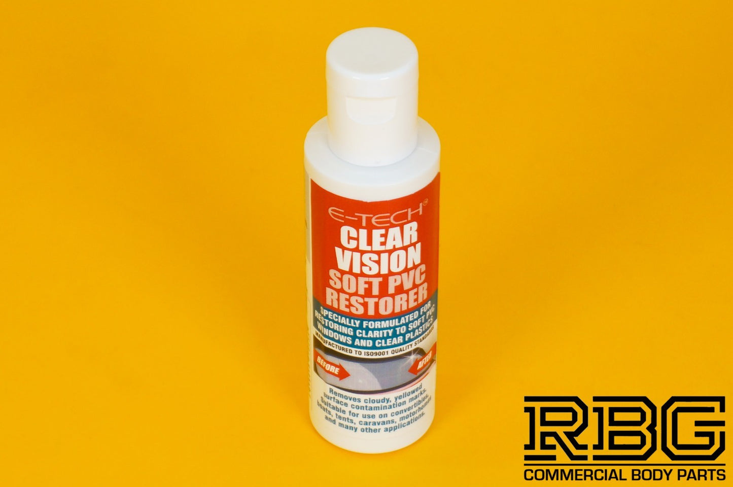Clear Vision Soft PVC Restorer E-TECH Plastic Windows & Surface Cleaner Polish