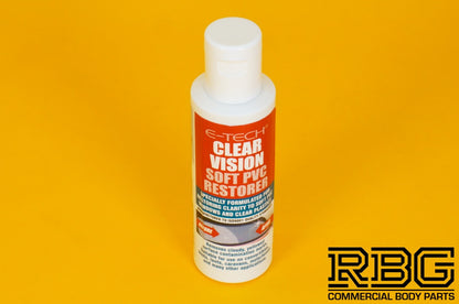 Clear Vision Soft PVC Restorer E-TECH Plastic Windows & Surface Cleaner Polish
