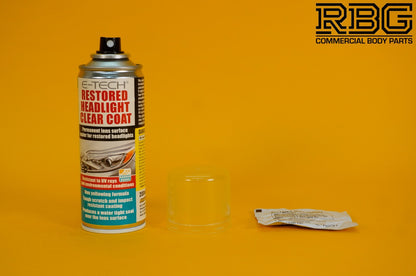 Restored Headlight Lacquer Spray Clear Coat E-TECH 200ml Headlamp Protect Sealer