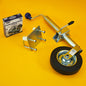 42mm Jockey Wheel + Clamp + Fixing Kit For Trailer / Caravan 100Kg 480-750mm UK