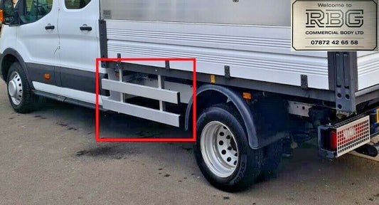 Ford Transit double cab crash rails. Side guards without corner pillars.