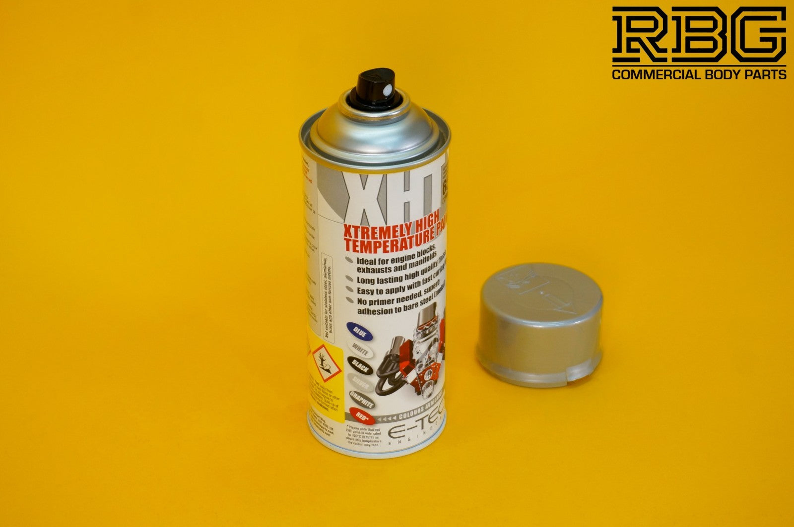 Extremely High Temperature Paint SILVER 400ml E-TECH XHT for Car Engine Exhaust