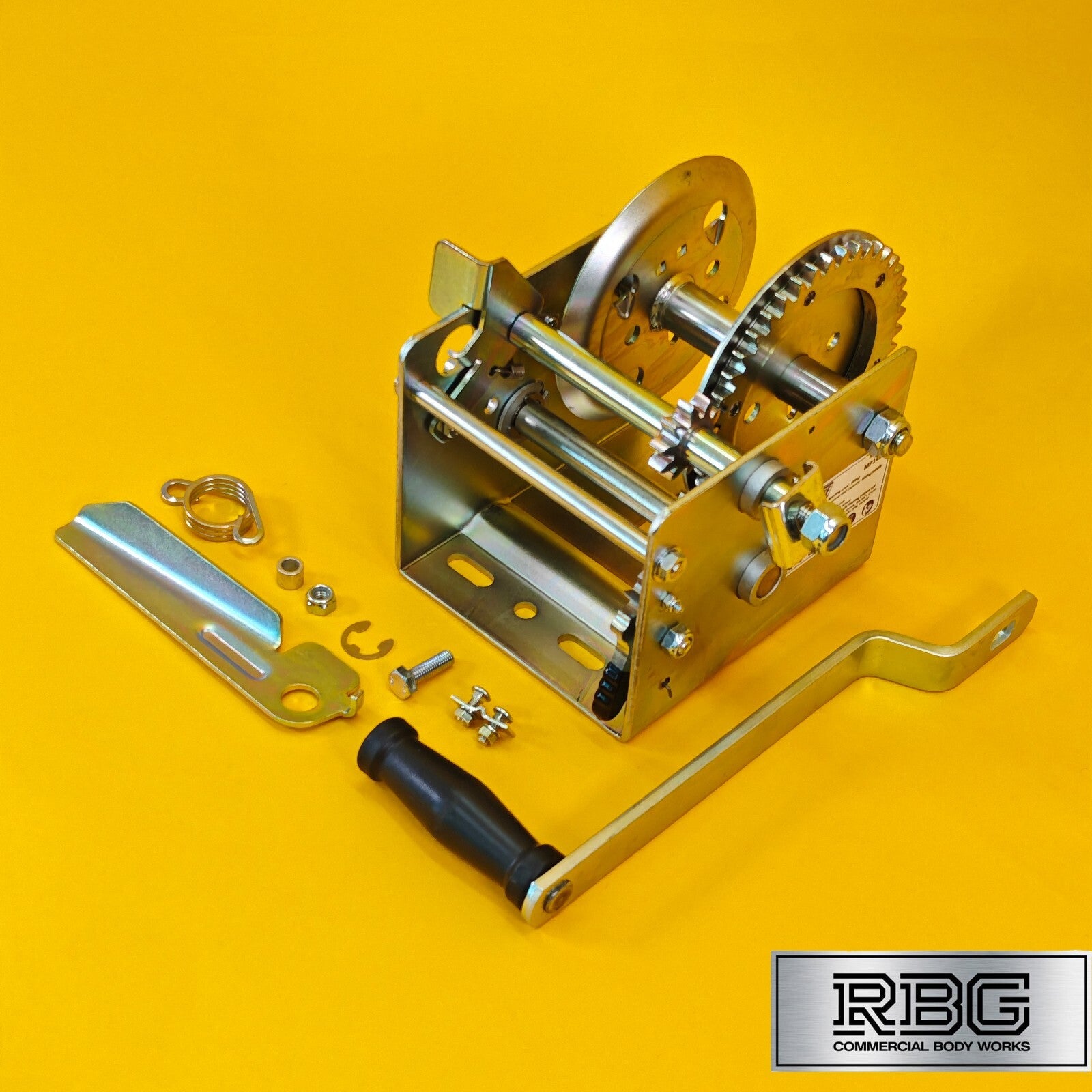 2000Lb Professional Hand Winch 900Kg With Hand Brake Dual Speed Heavy Duty UK