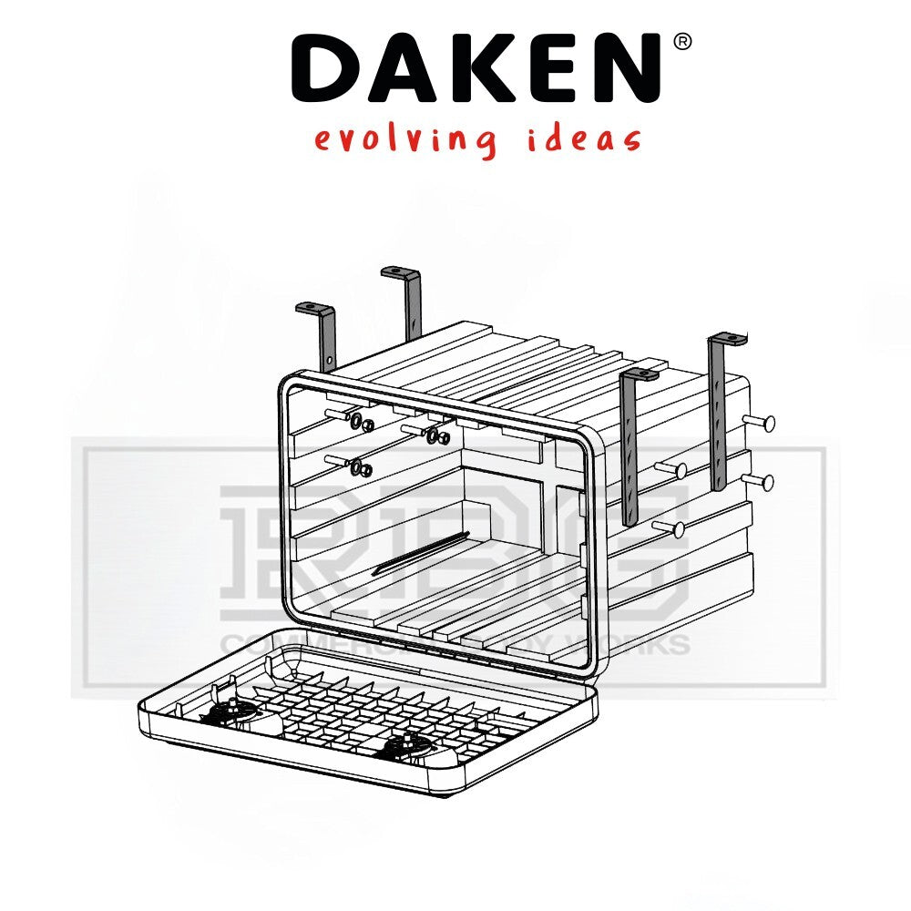 DAKEN Toolbox JUST 900 x 367 x 300 With BRACKETS 4x Truck Storage Box Tool Box