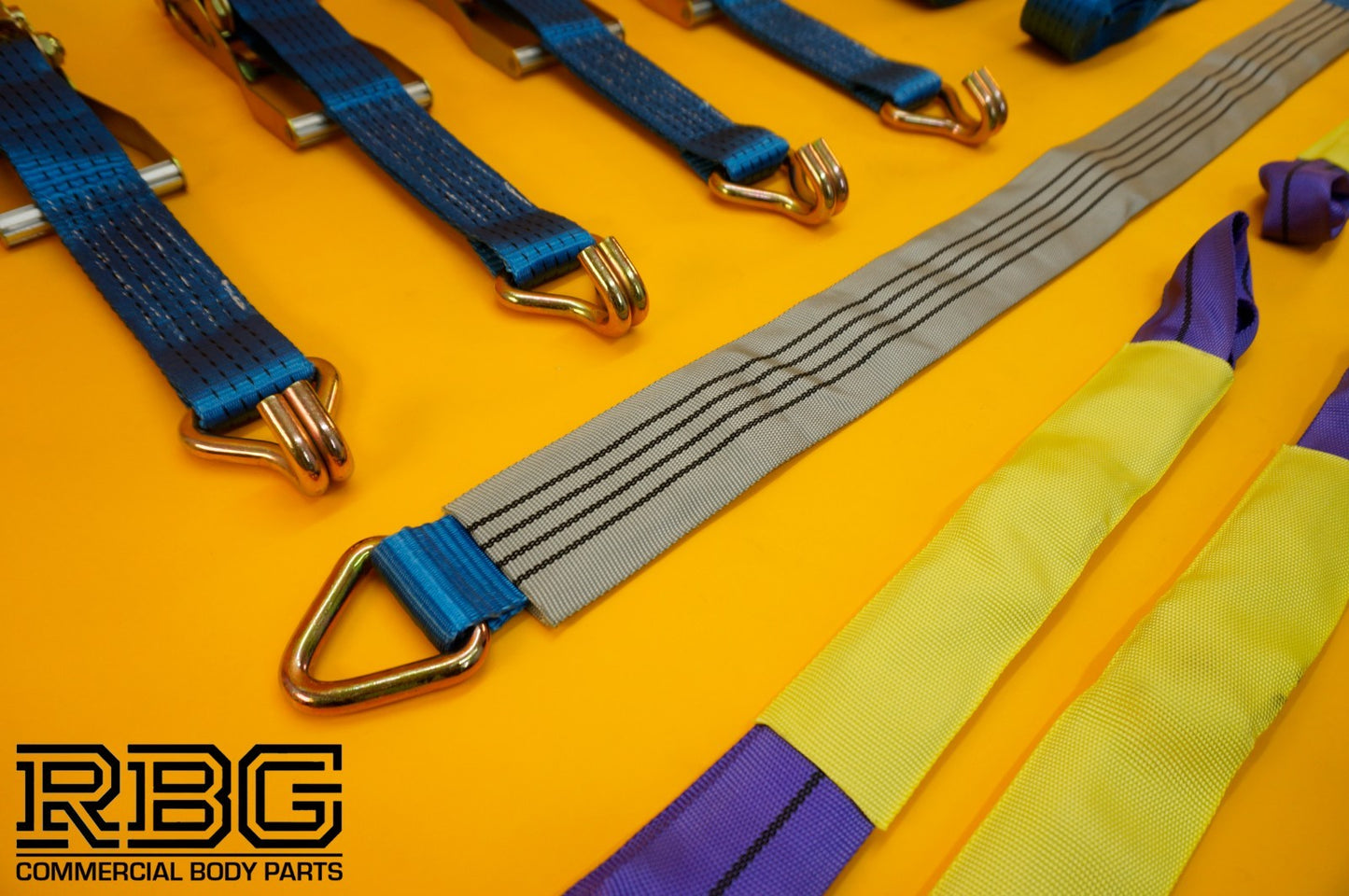 Ratchet Strap Tie Down 5Ton 4x + Axle Recovery Strap 1m x 50mm Lashing Cargo 4m