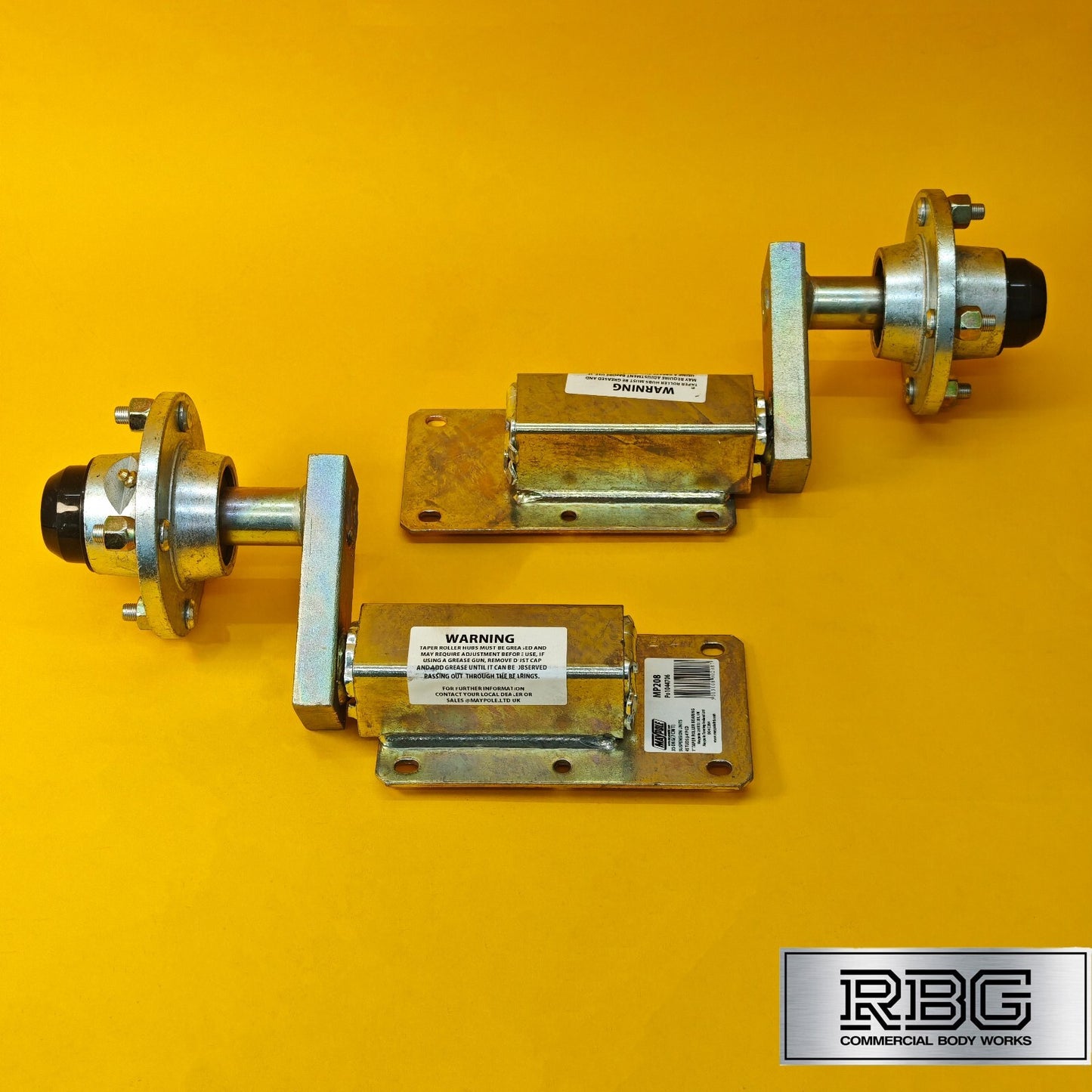 Suspension Unit & Hub PAIR 350kg Zinc Plated With 4 Studs On 4" PCD for Trailers
