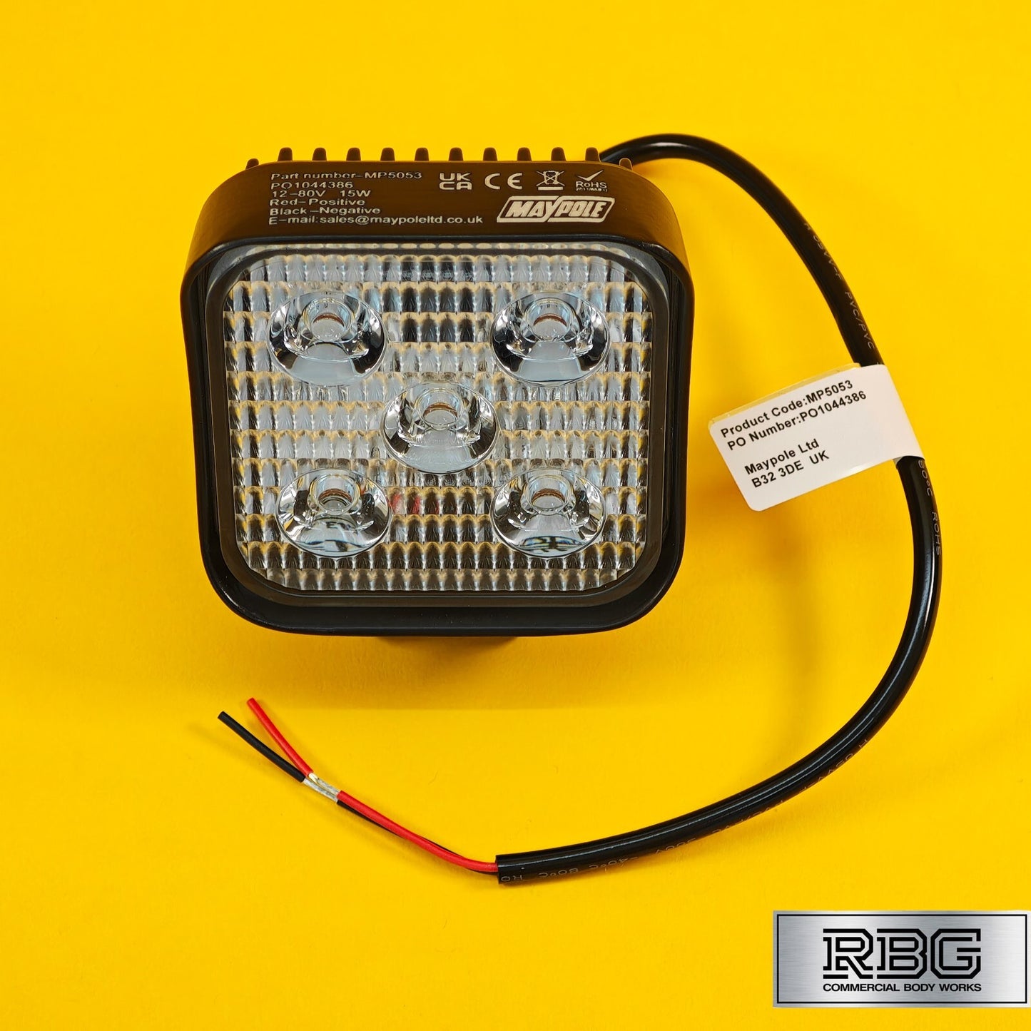 Flood LED Work Lamp Spot Lights 12/24V 15W Waterproof Offroad Car Truck SUV ATV