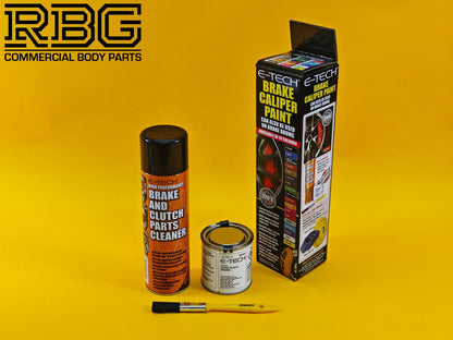 Brake Caliper Paint Kit BLACK Paint + Cleaner + Brush E-TECH For Car Vehicle UK