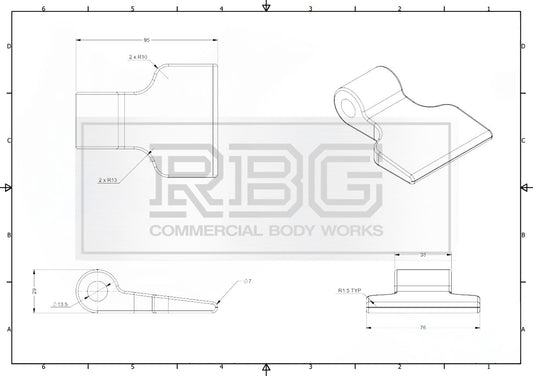 Flat Hinge Weld on Spade Forged Trailer Drop Truck Pickup Gudgeon Tailgate