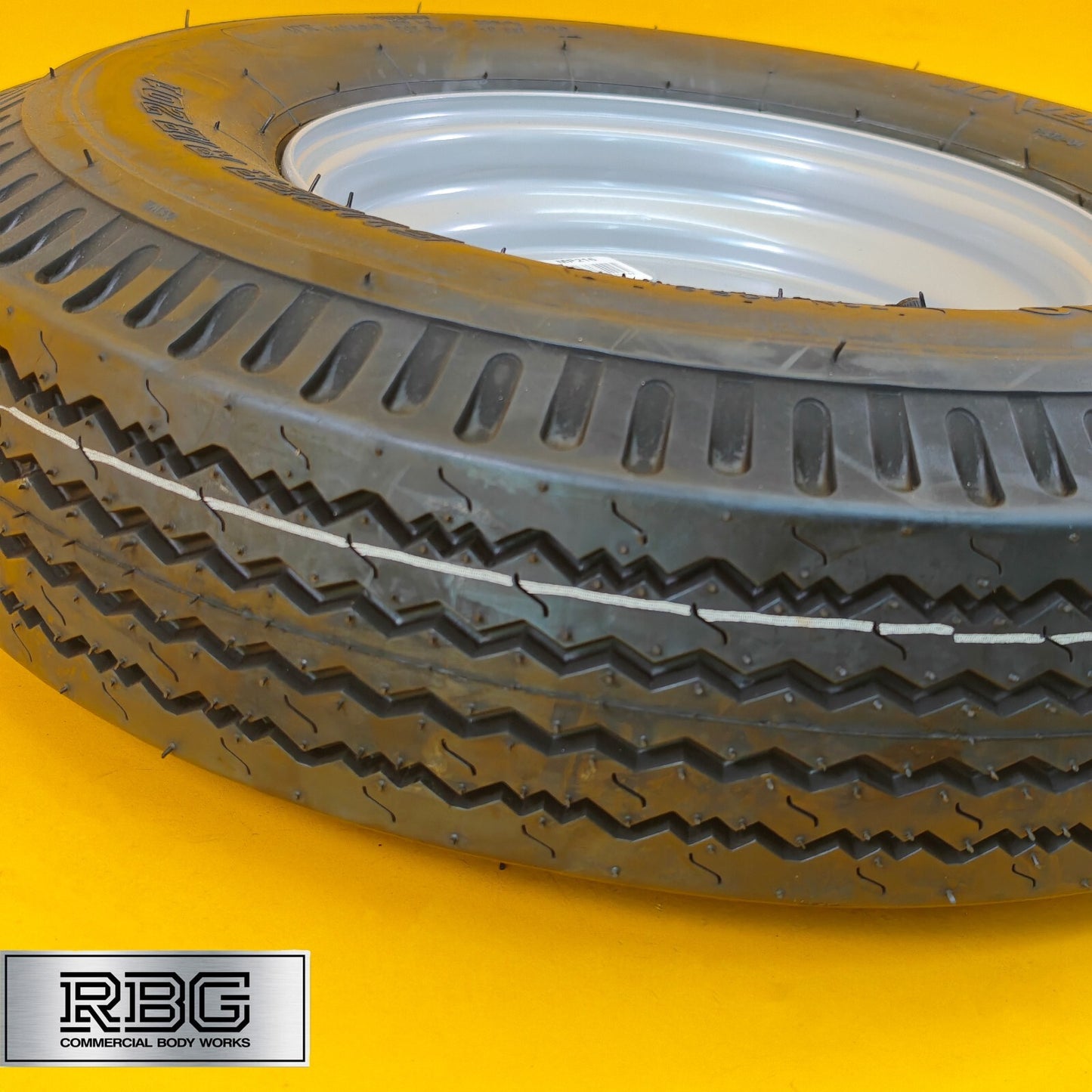 Wheel & Tyre 500x10 Inch for Trailers 4 Ply 4 Studs 4″ PCD Silver Diameter 10″