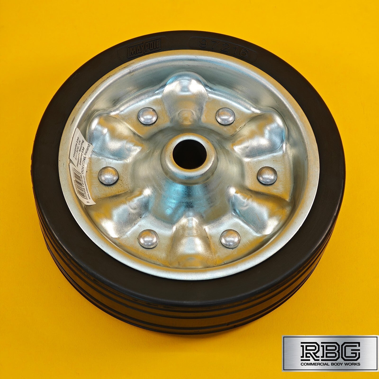 Spare Wheel for Jockey Wheels Replacement for Trailer Rubber Tyre 200mm UK