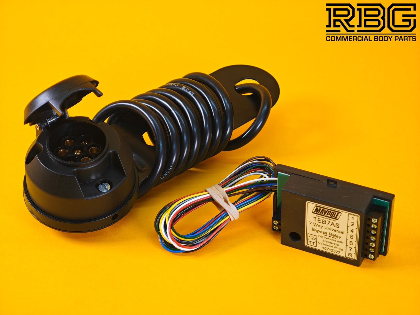 7 Way Bypass Relay + Socket Assembly 12N 7 Pin 1.5m Wire Towing Trailer Caravan
