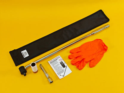 Vehicle Wheel Brace Kit 19mm Pro Sleeved Socket Protective Gloves Extension Bar