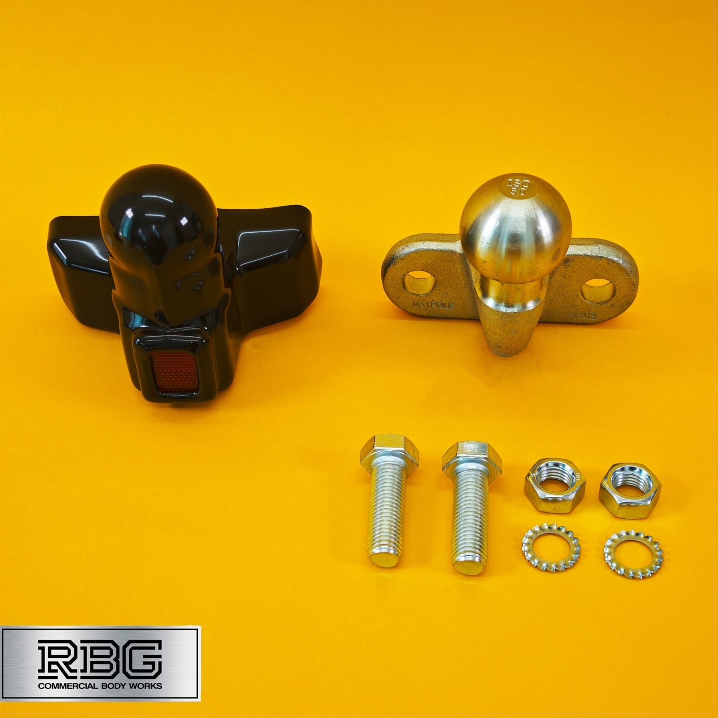 Tow Ball + Cover PVC With Reflector 50mm Tow Hitch Silver Heavy Duty Standard UK
