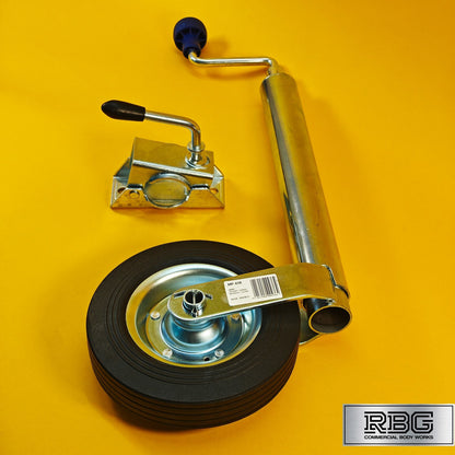 48mm Jockey Wheel + Clamp For Trailer / Caravan 100Kg Telescoping 570mm-810mm UK