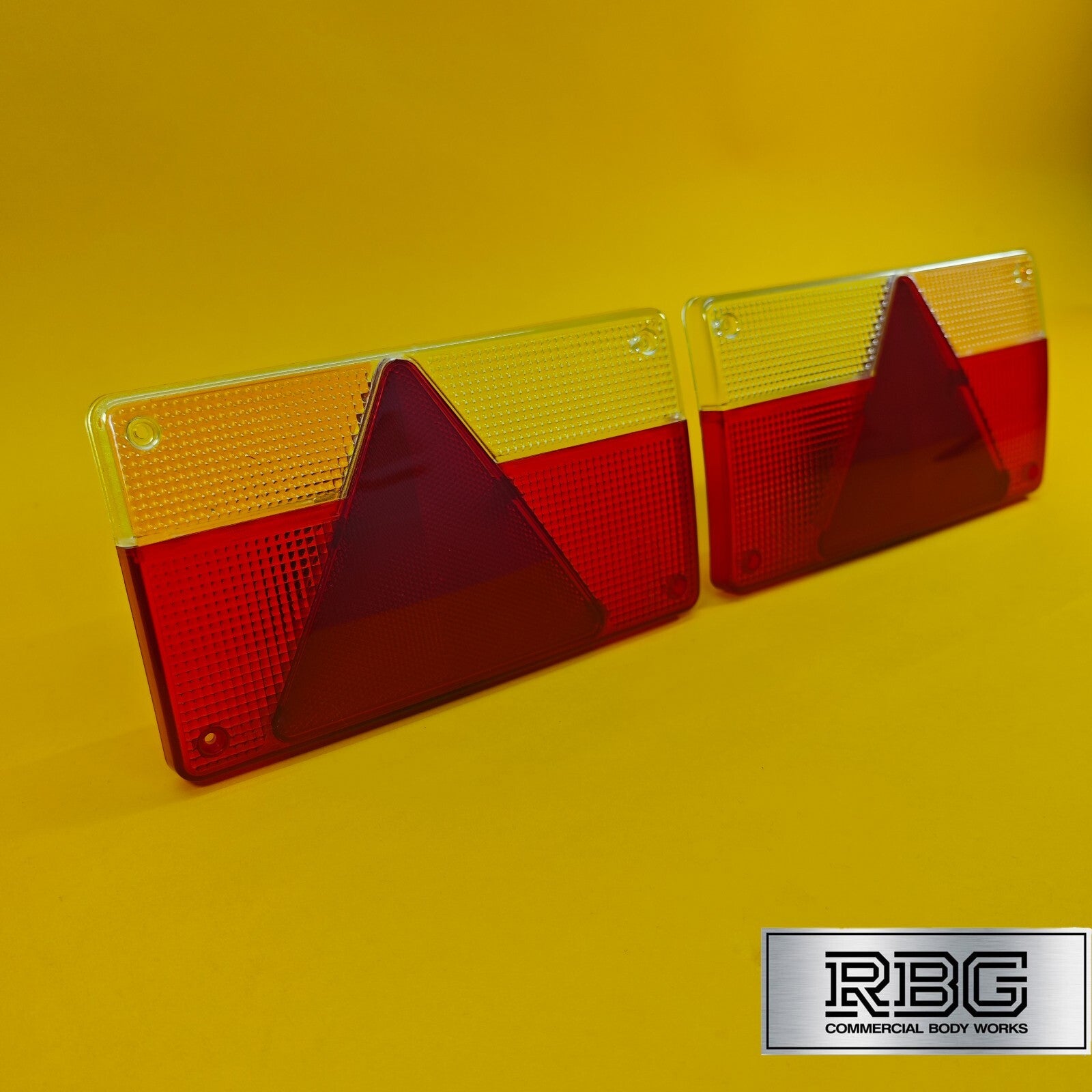 Replacement Lens Rear Light PAIR for AJBA FP80 with Orange Reflector Trailer