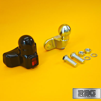 Tow Ball + Cover PVC With Reflector 50mm Tow Hitch Gold E Approved Caravan UK