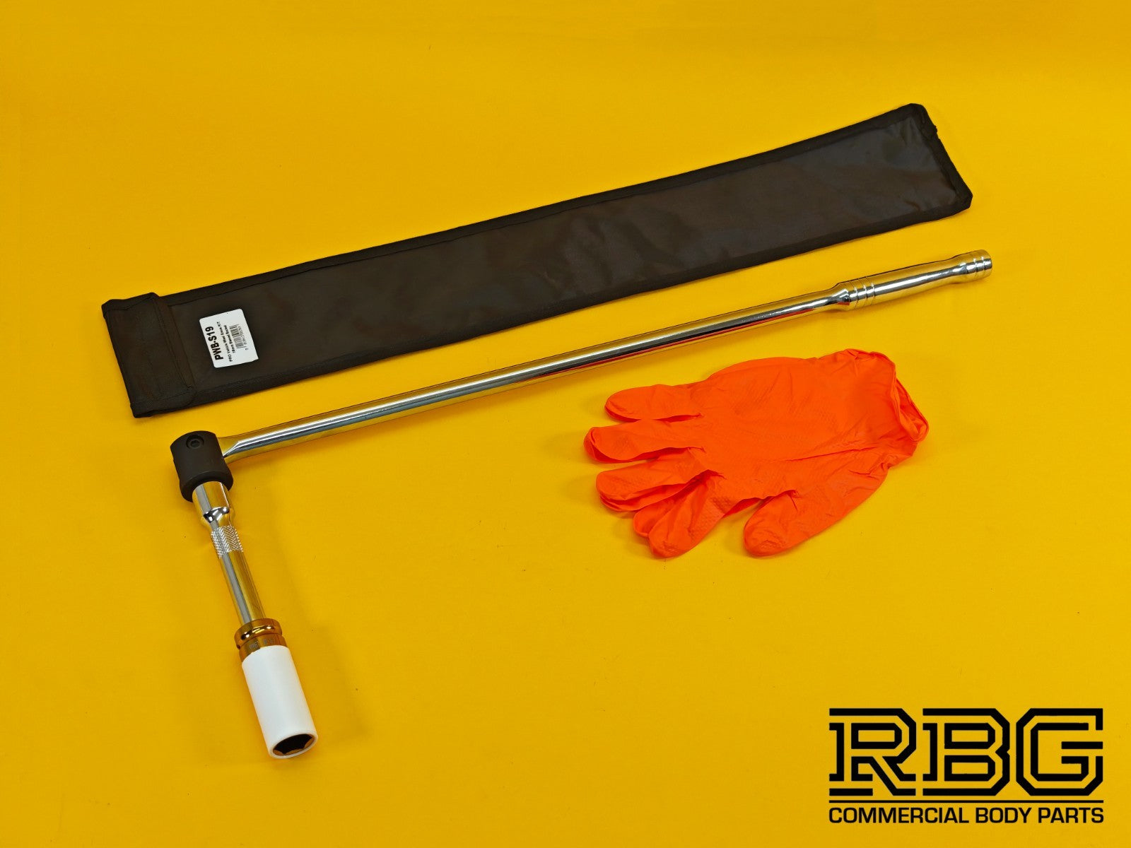 Vehicle Wheel Brace Kit 19mm Pro Sleeved Socket Protective Gloves Extension Bar