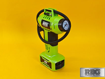 Car Tyre Air Compressor Analogue Pump Maypole Portable 12V Pump Inflator + LED