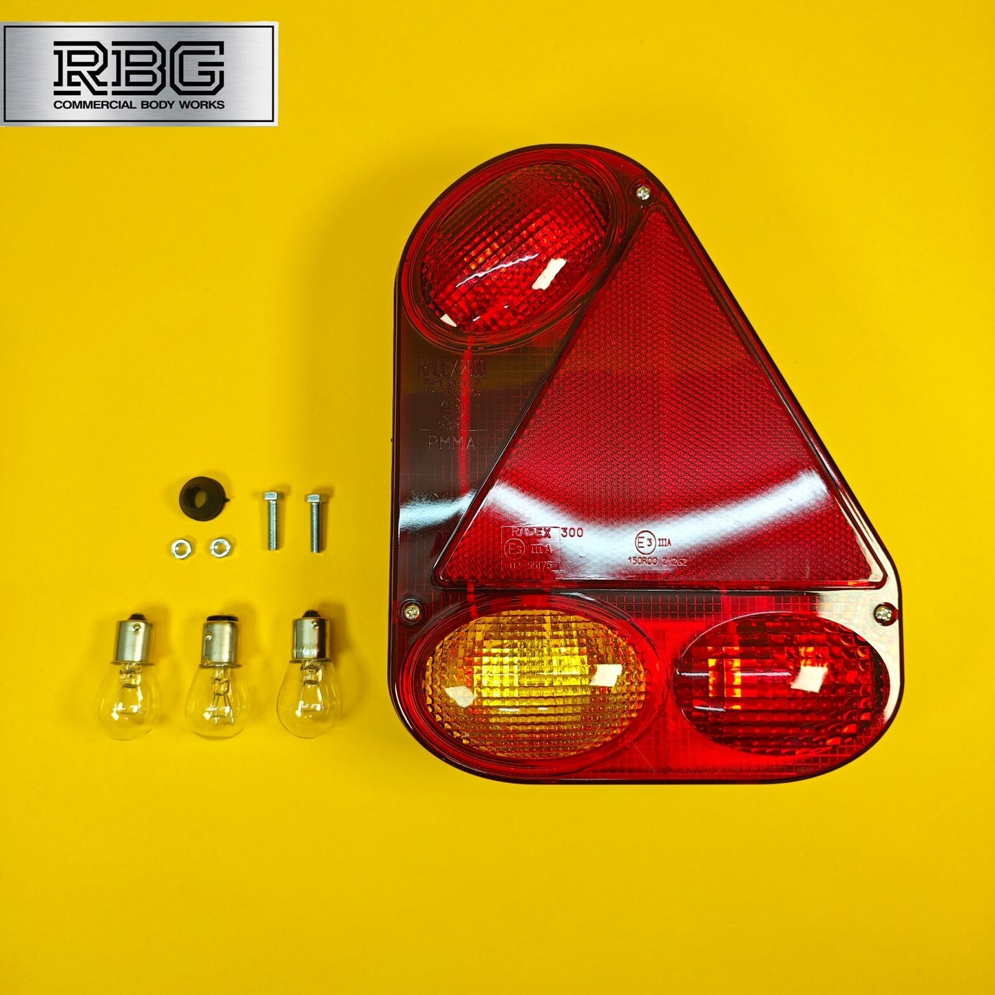 Rear Combination Lamp RIGHT HAND Radex Light for Trailer Caravan 5 Function 12V
