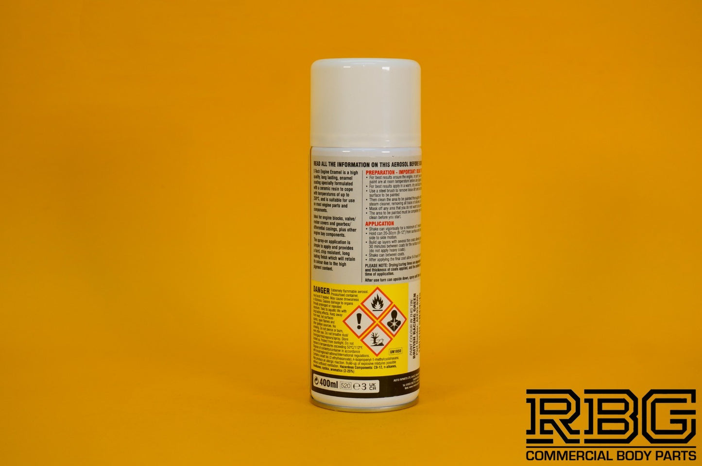 Engine Enamel Spray Coating BRIT RACING GREEN 400ml E-TECH Heat Resistant Paint