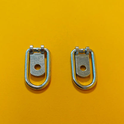 2x Small Lashing Ring Tie Down Zinc Plated for Trailer Horsebox Truck Van...