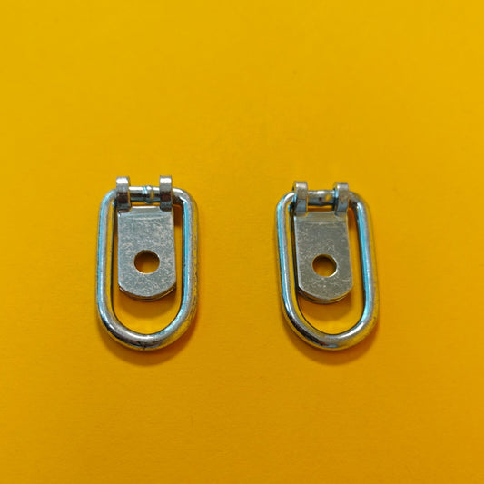 2x Small Lashing Ring Tie Down Zinc Plated for Trailer Horsebox Truck Van...