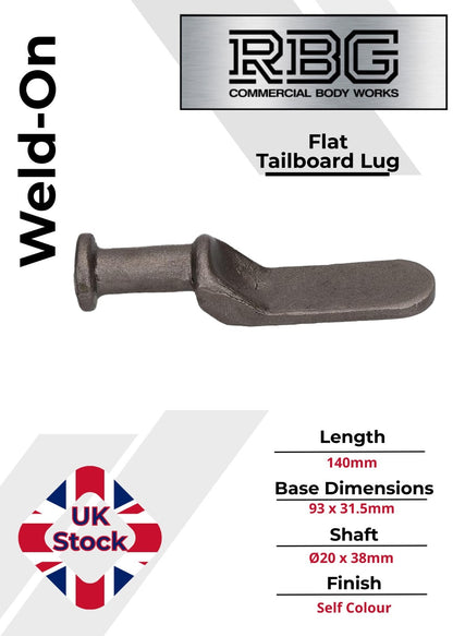 1x Tailboard Lug Forged Steel Weld on Trailer Forket Tipper Dropside Tailgate