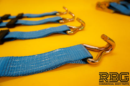 4x Ratchet Strap 5t Over Wheel + Axle Recovery Strap + Winching Assistance Strap