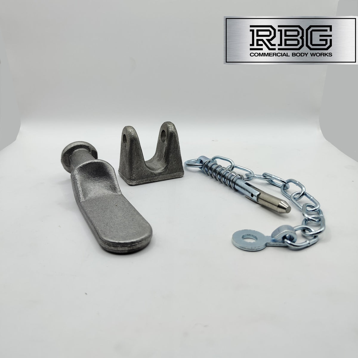 2x Tailboard Forket, Lug & SPRING LOADED Sword Pin & Chain Truck Trailer Drop