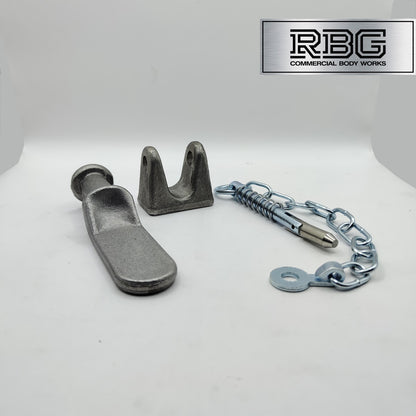 2x Tailboard Forket, Lug & SPRING LOADED Sword Pin & Chain Truck Trailer Drop