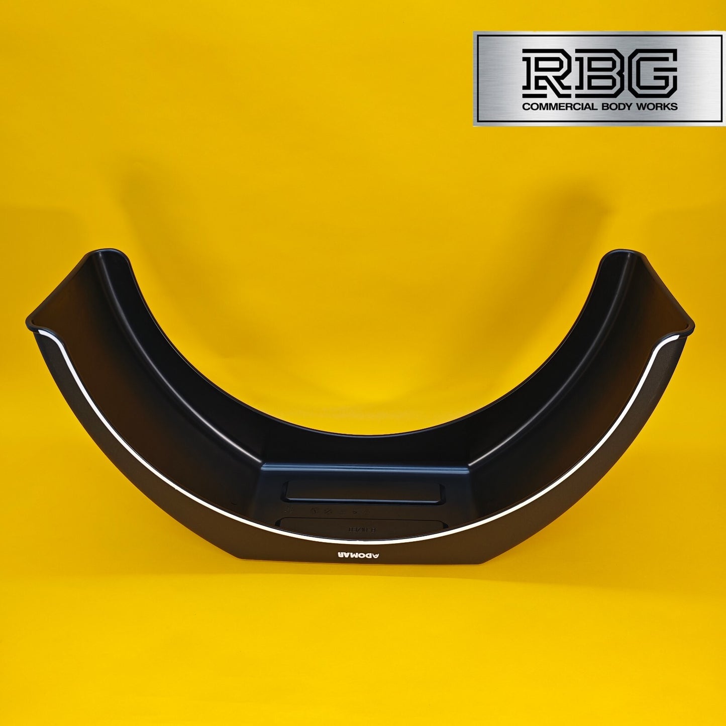 Single Wheel Mudguard Flat Top Plastic 880 x 260mm Black Mud Flap Domar Truck UK