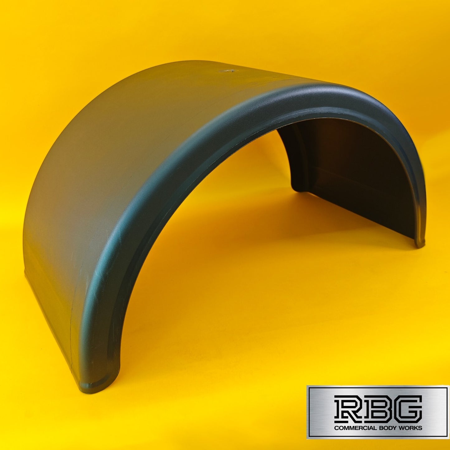 Twin Wheel Mudguard Round Plastic 860X450mm Black Domar for Trucks Italy