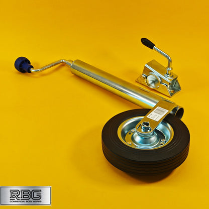 48mm Jockey Wheel + Clamp For Trailer / Caravan 100Kg Telescoping 570mm-810mm UK