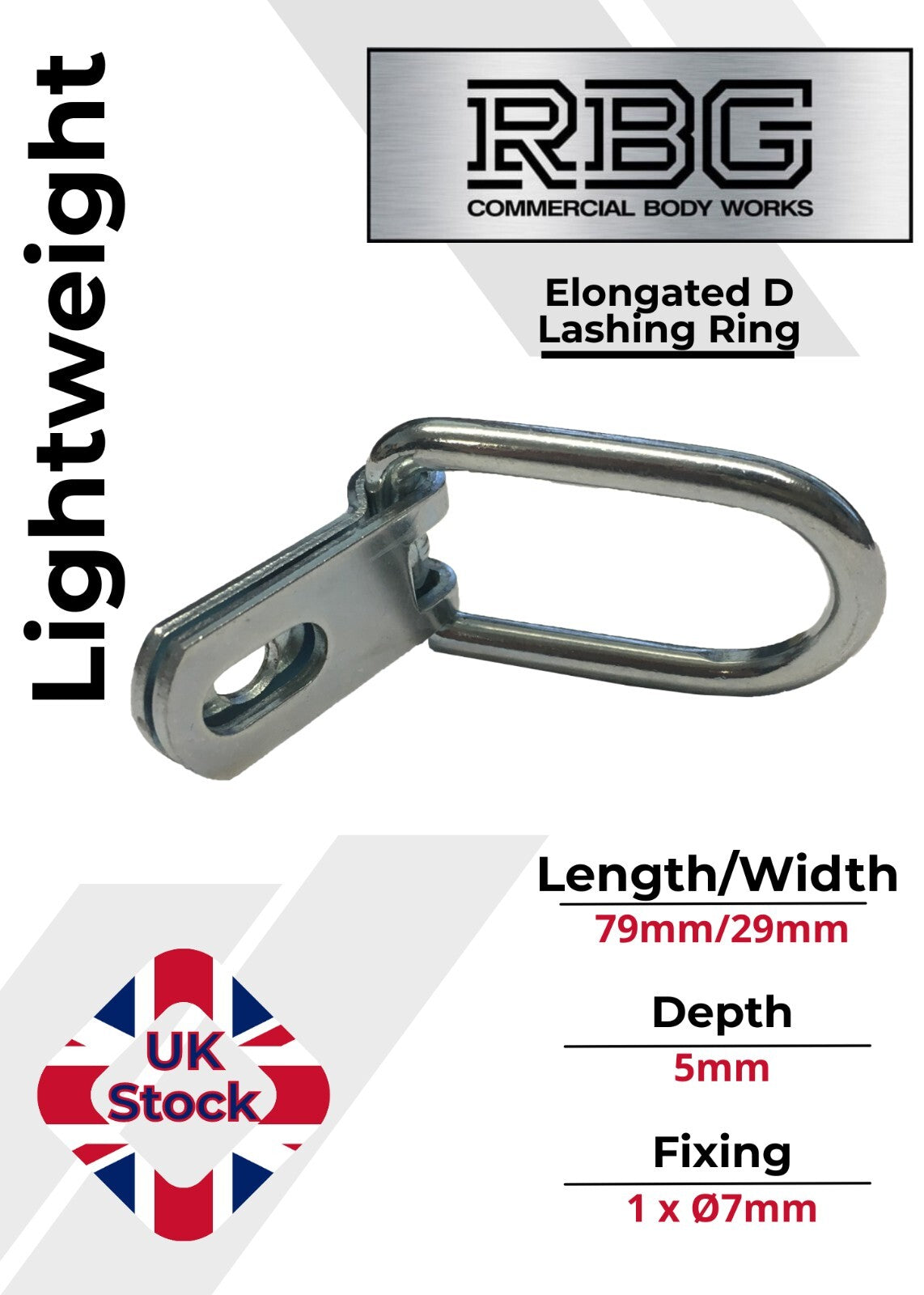2x Small Lashing Ring Tie Down Zinc Plated for Trailer Horsebox Truck Van...