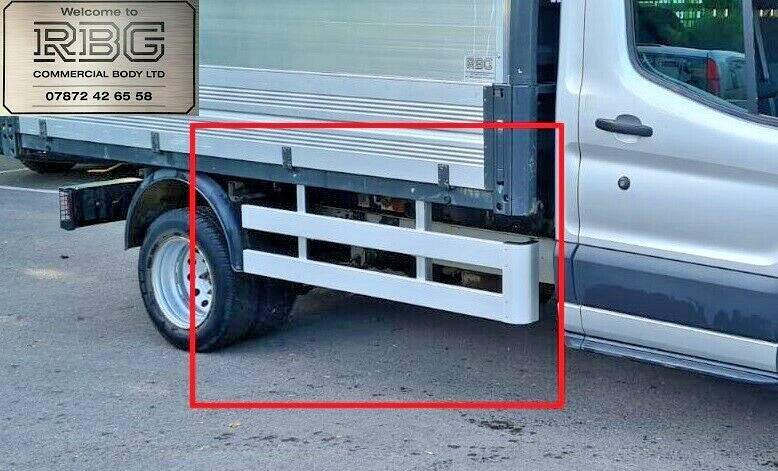 Ford Transit single cab crash rails. Side guards with corner pillars.