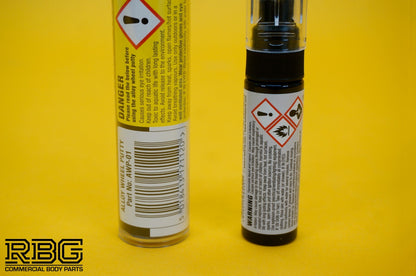 Alloy Wheel Paint Touch-Up Stick BLACK + Repair Putty Filler 10cm Tube E-TECH
