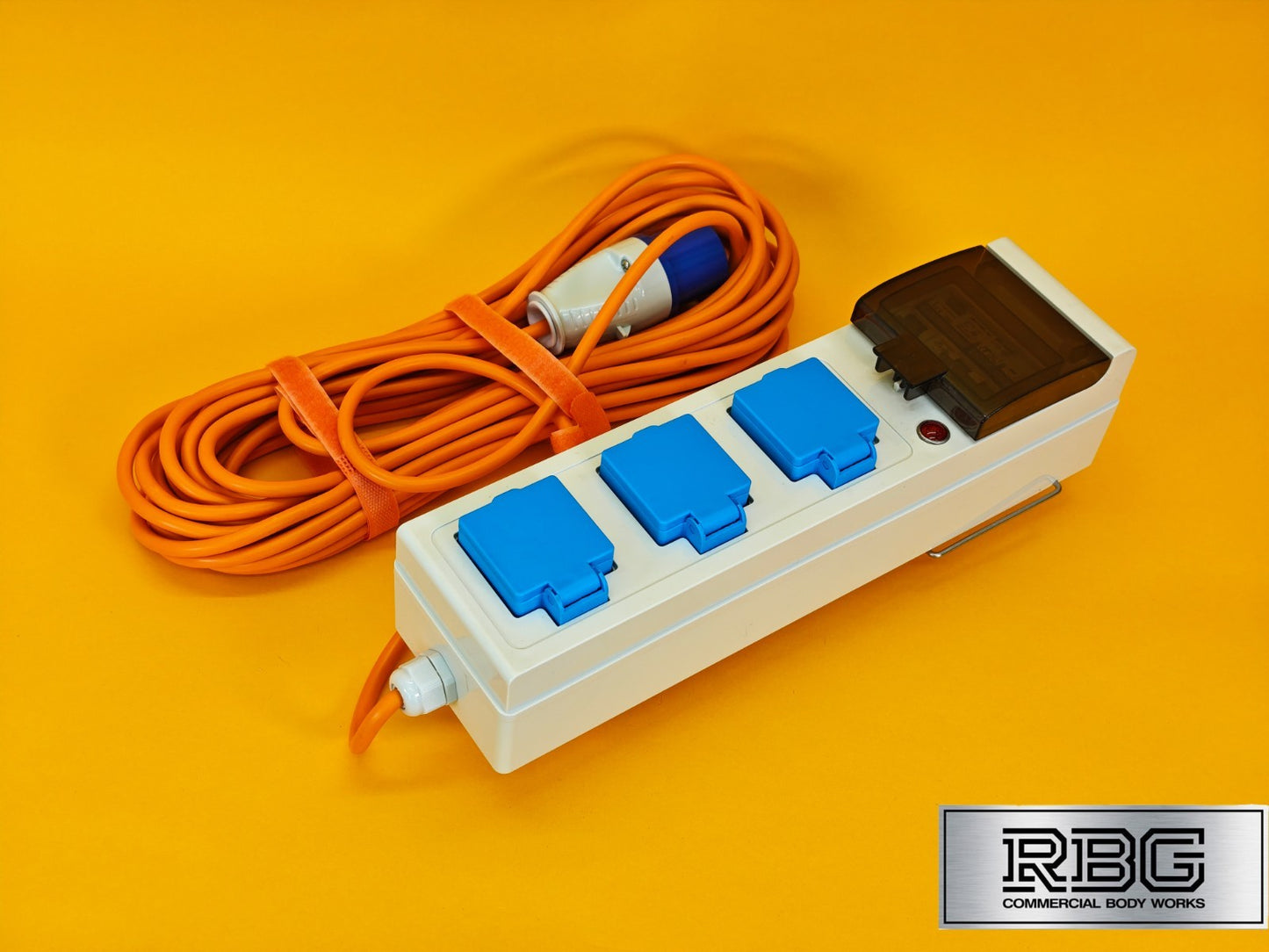 Mobile Mains Power Unit 3 Way 230V 10A RCD Protected Hook Up Caravan Motorhome
