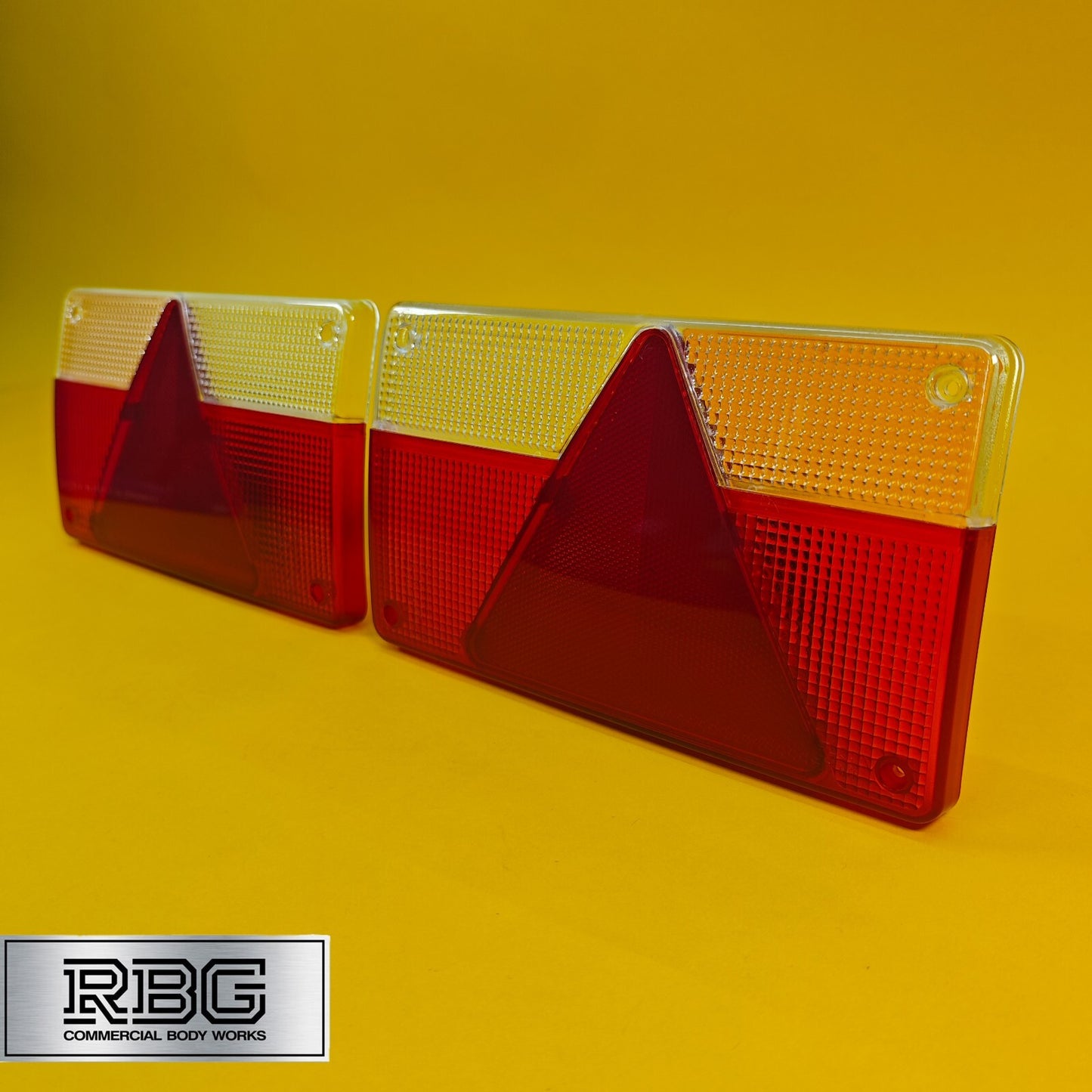 Replacement Lens Rear Light PAIR for AJBA FP80 with Orange Reflector Trailer