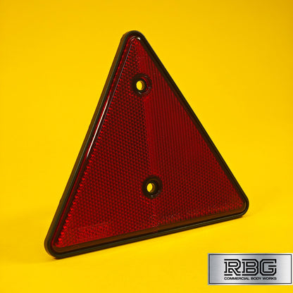 Triangle Red Reflector Srew-Fit For Trailer Driveway Fence Post Garden Walls UK