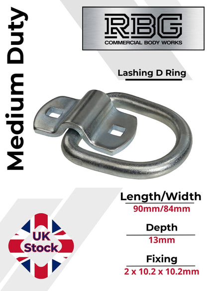 1x D Lashing Ring and Cleat Medium Duty 1500KG  Trailer Recovery Van Horsebox