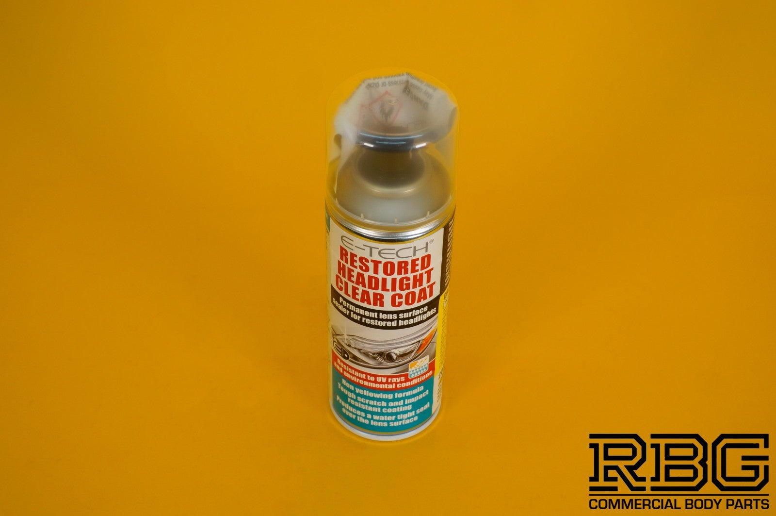 Restored Headlight Lacquer Spray Clear Coat E-TECH 200ml Headlamp Protect Sealer