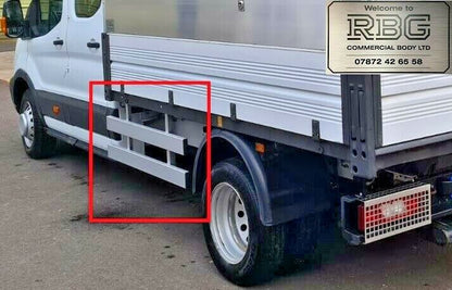Ford Transit double cab crash rails. Side guards without corner pillars.