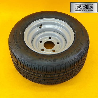 Wheel & Tyre 10″ 195/55R10C for Trailers 5 Stud 112mm PCD Silver Diameter 10″ UK