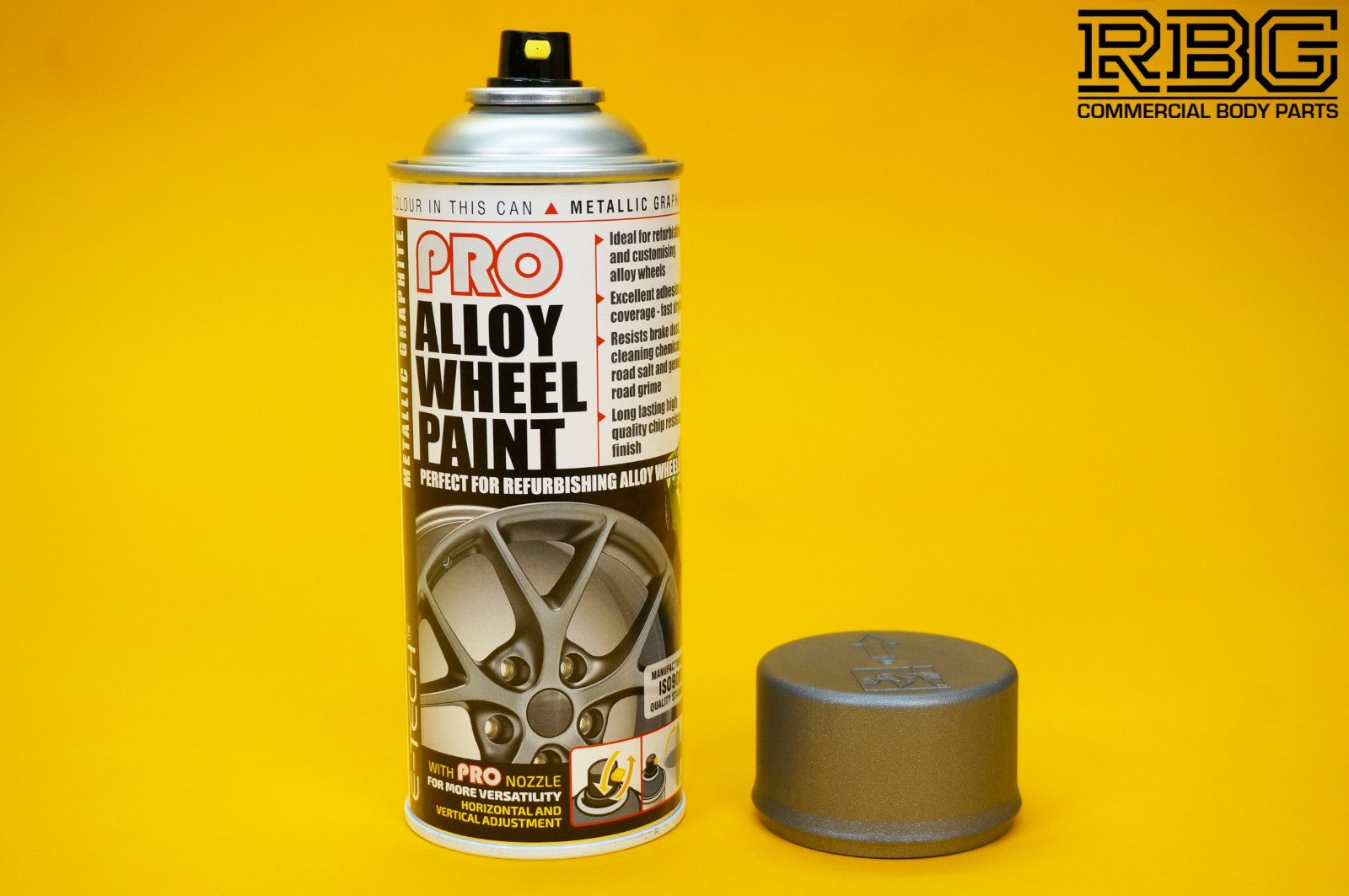 PRO Alloy Wheel Paint METALLIC GRAPHITE GREY Refurbish & Refresh Spray E-TECH