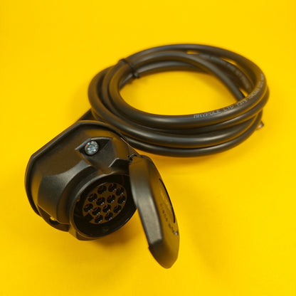 13 Pin Socket Assembly With 2m Pre-Wired 8 Core Cable Professional Towing UK